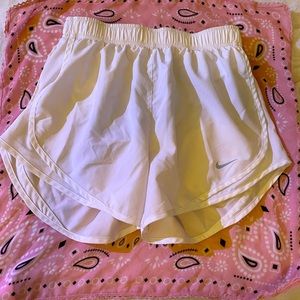 White Nike shorts Dri-Fit